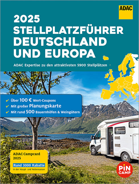 ADAC Stellplatzführer 2025 Deutschland und Europa