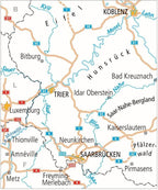 ADFC-Radtourenkarte 19 Saarland /Mosel 1:150.000, reiß- und wetterfest, E-Bike geeignet, GPS-Tracks Download, mit Bett+Bike Symbolen, mit Kilometer-Angaben