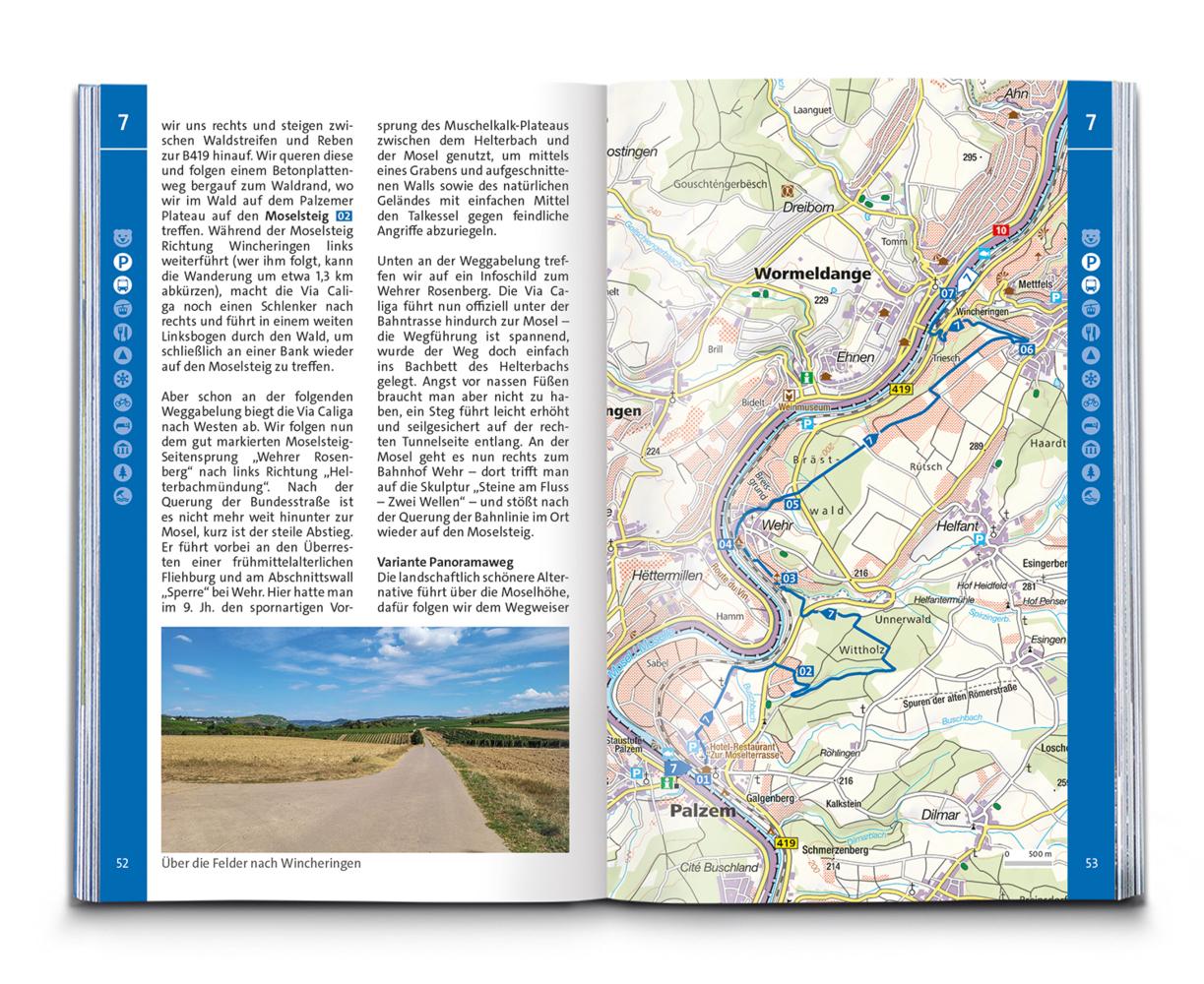 KOMPASS Wanderführer Mosel mit Moselsteig, 46 Touren und 24 Etappen mit Extra-Tourenkarte