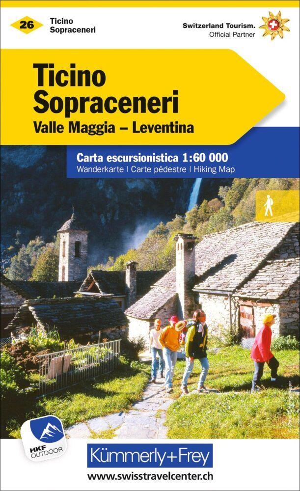 Tessin Sopraceneri Nr. 26 Wanderkarte 1:60 000