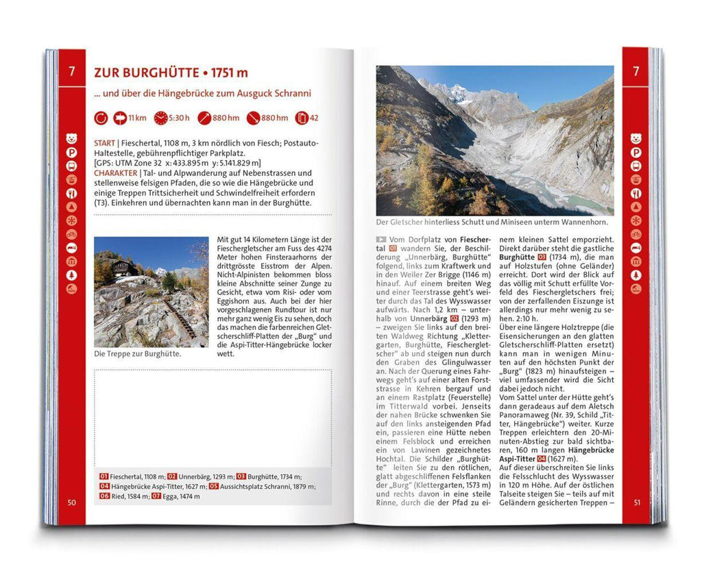 KOMPASS Wanderführer Wallis, 80 Touren mit Extra-Tourenkarte