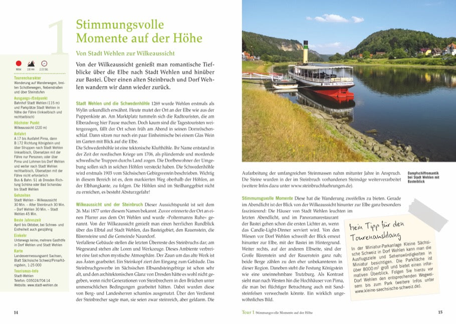 Wandertouren für Langschläfer Sächsische Schweiz
