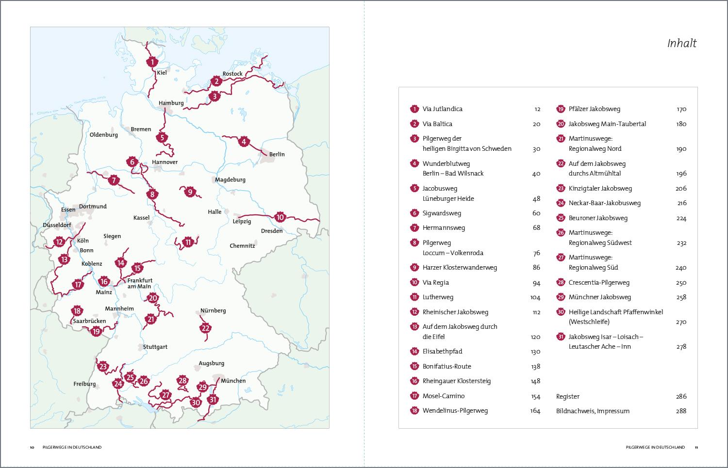 KUNTH Bildband Die schönsten Pilgerwege in Deutschland