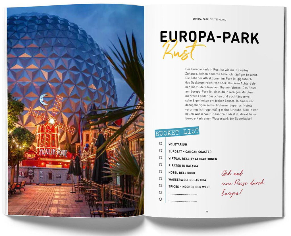 GuideMe Reiseführer \"Die 30 besten Freizeitparks Europas\"