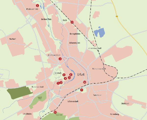 Zu Fuß durch Erfurt