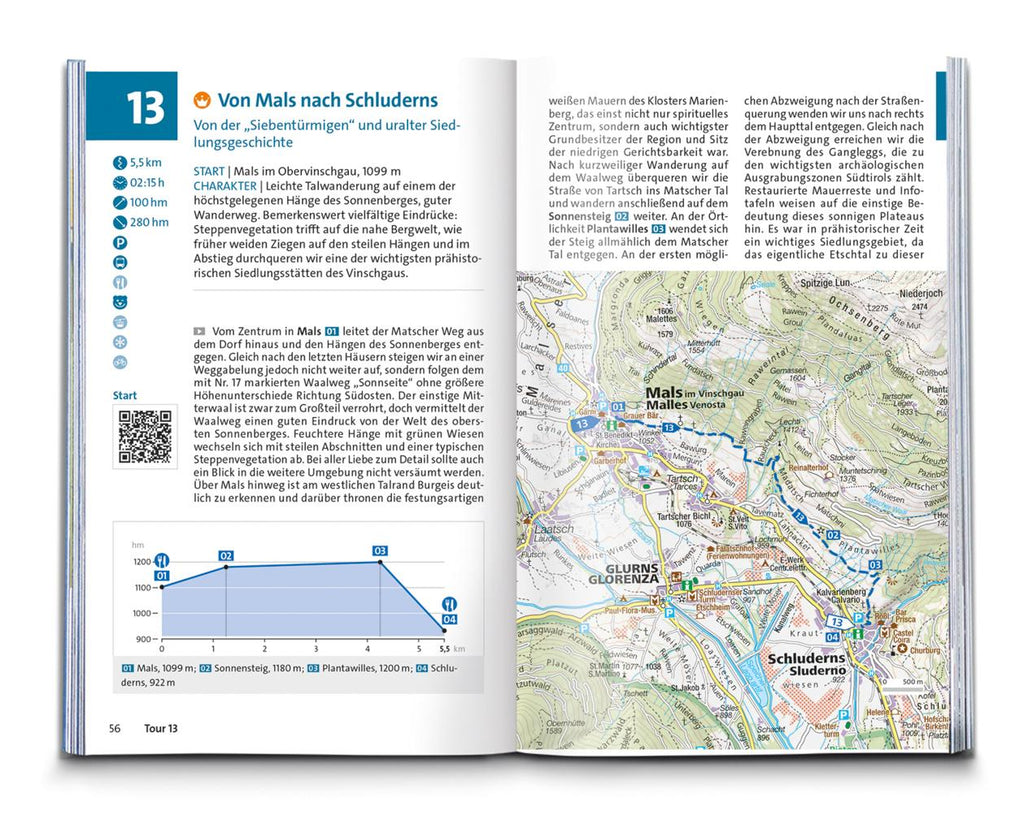KOMPASS Wanderführer Ortlergruppe und Vinschgau, 60 Touren mit Extra-Tourenkarte