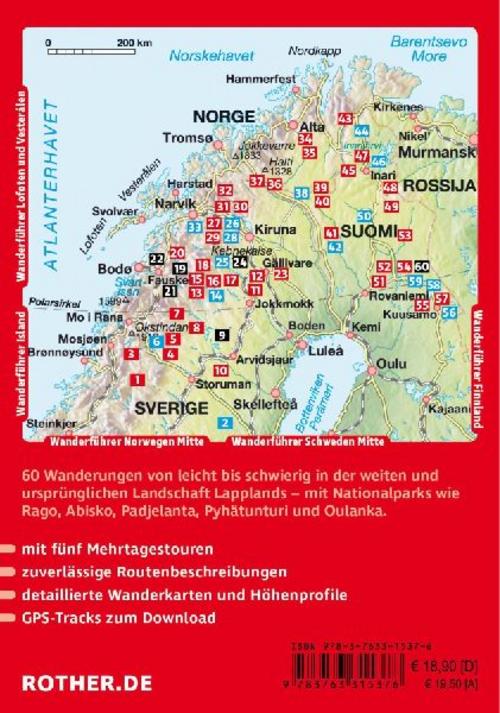 ROTHER Wanderführer Lappland. 60 Tages- und Mehrtagestouren in Schwedisch-, Norwegisch- und Finnisch-Lappland