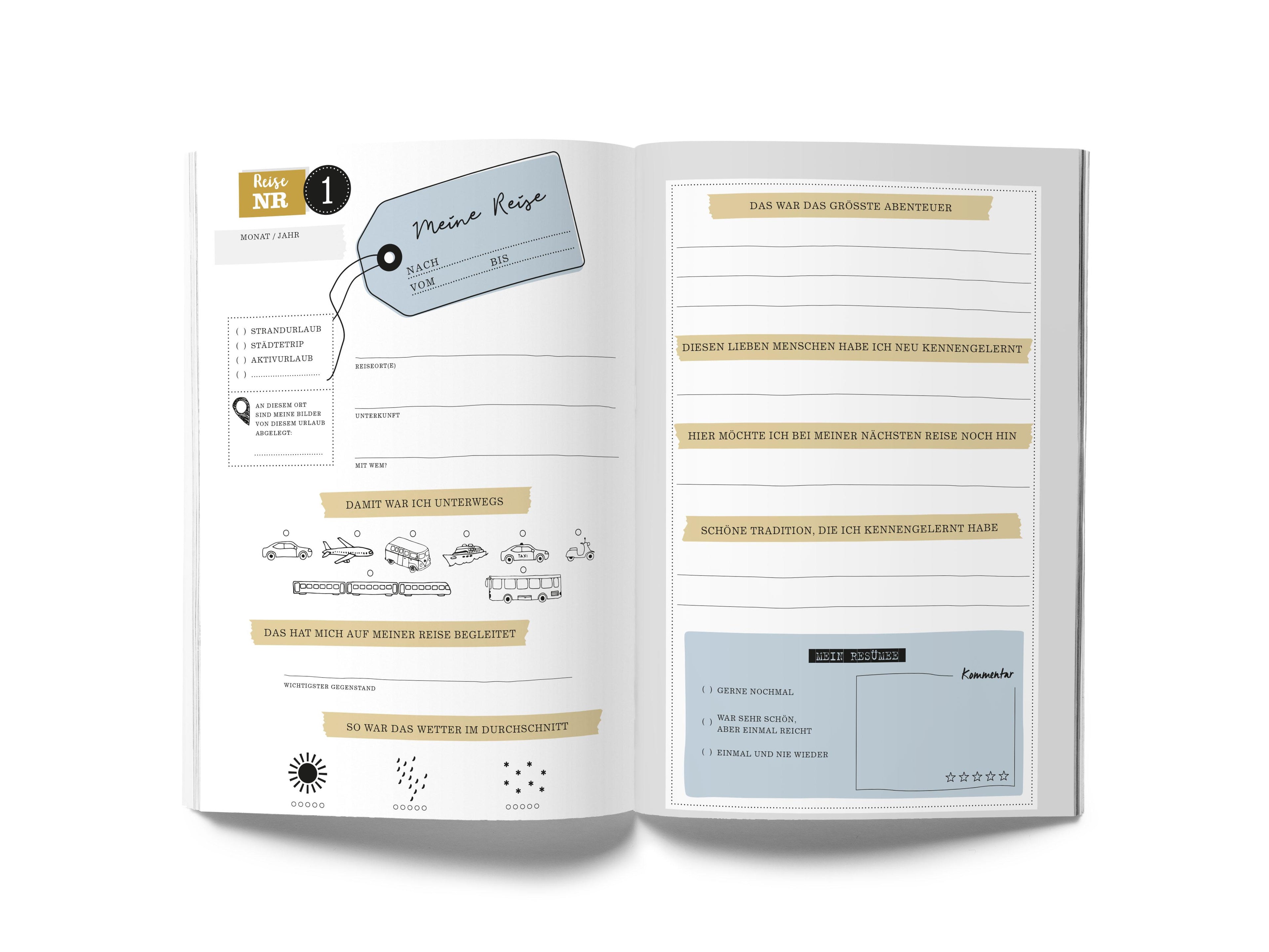 GuideMe Reisetagebuch Travel Memories \"Meine Reisen\"