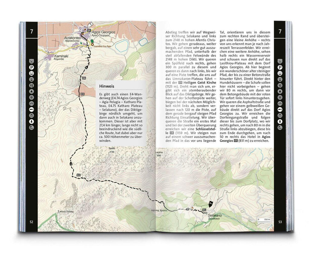 KOMPASS Wanderführer Kreta mit Weitwanderweg E4, 75 Touren mit Extra-Tourenkarte