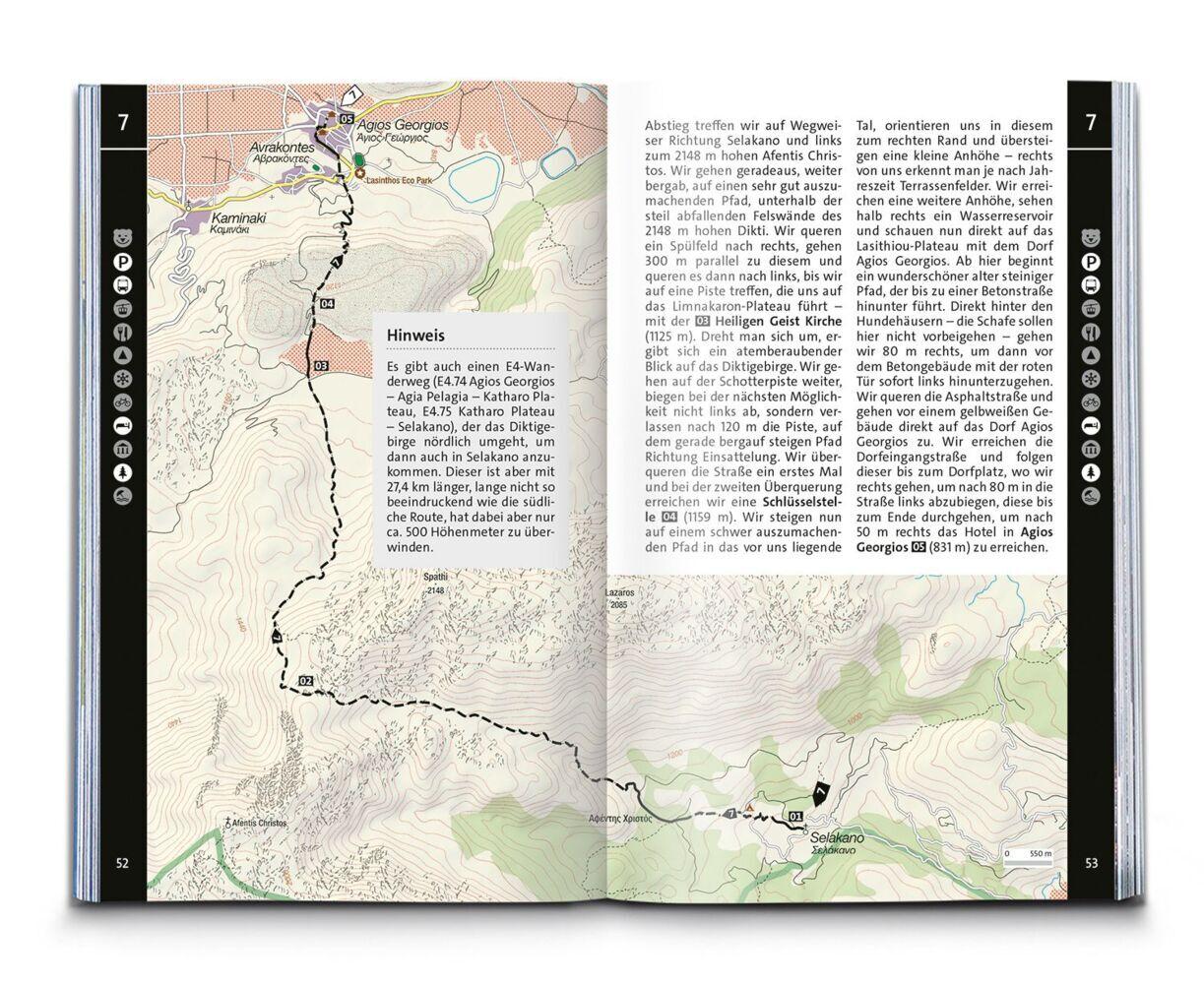 KOMPASS Wanderführer Kreta mit Weitwanderweg E4, 75 Touren mit Extra-Tourenkarte