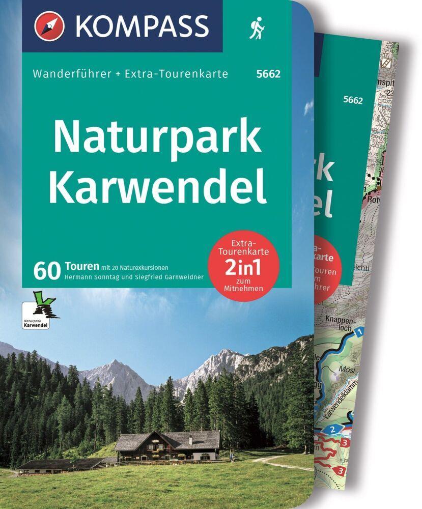 KOMPASS Wanderführer Naturpark Karwendel, 60 Touren mit Extra-Tourenkarte