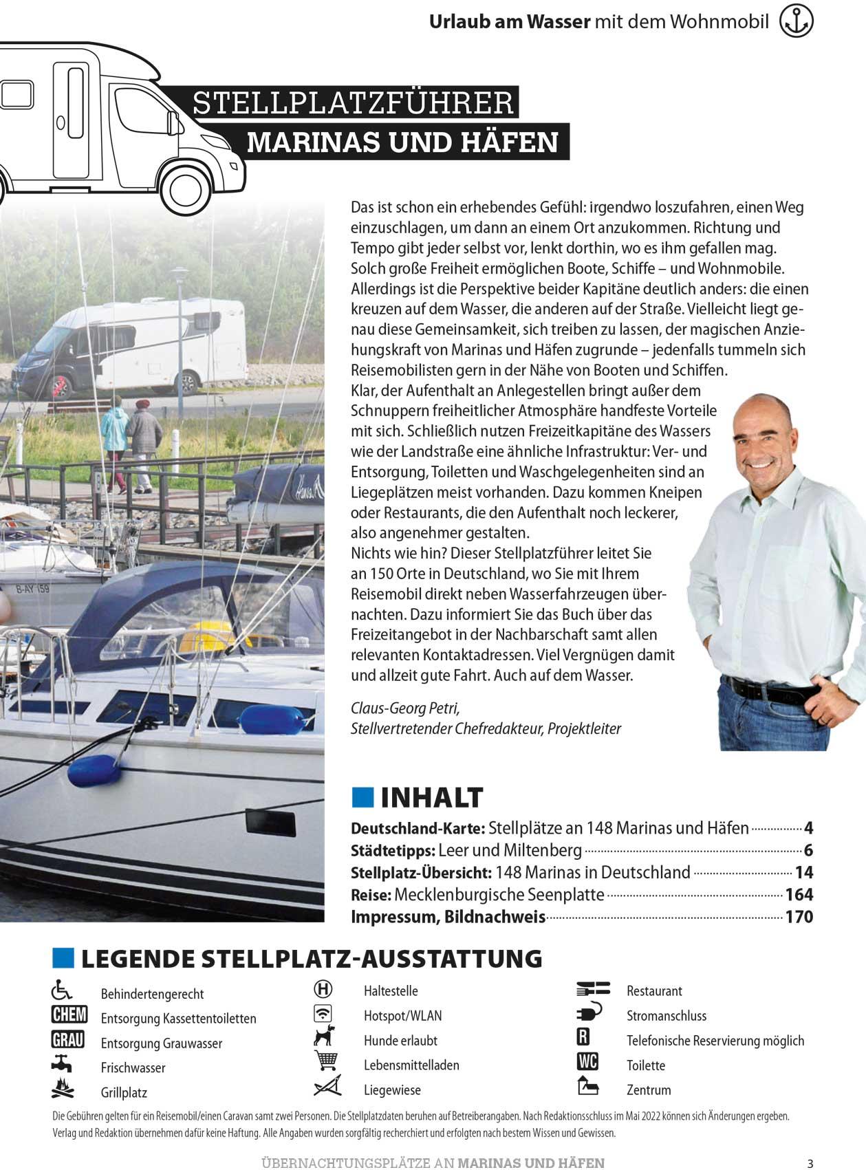 Stellplatzführer Marinas & Häfen