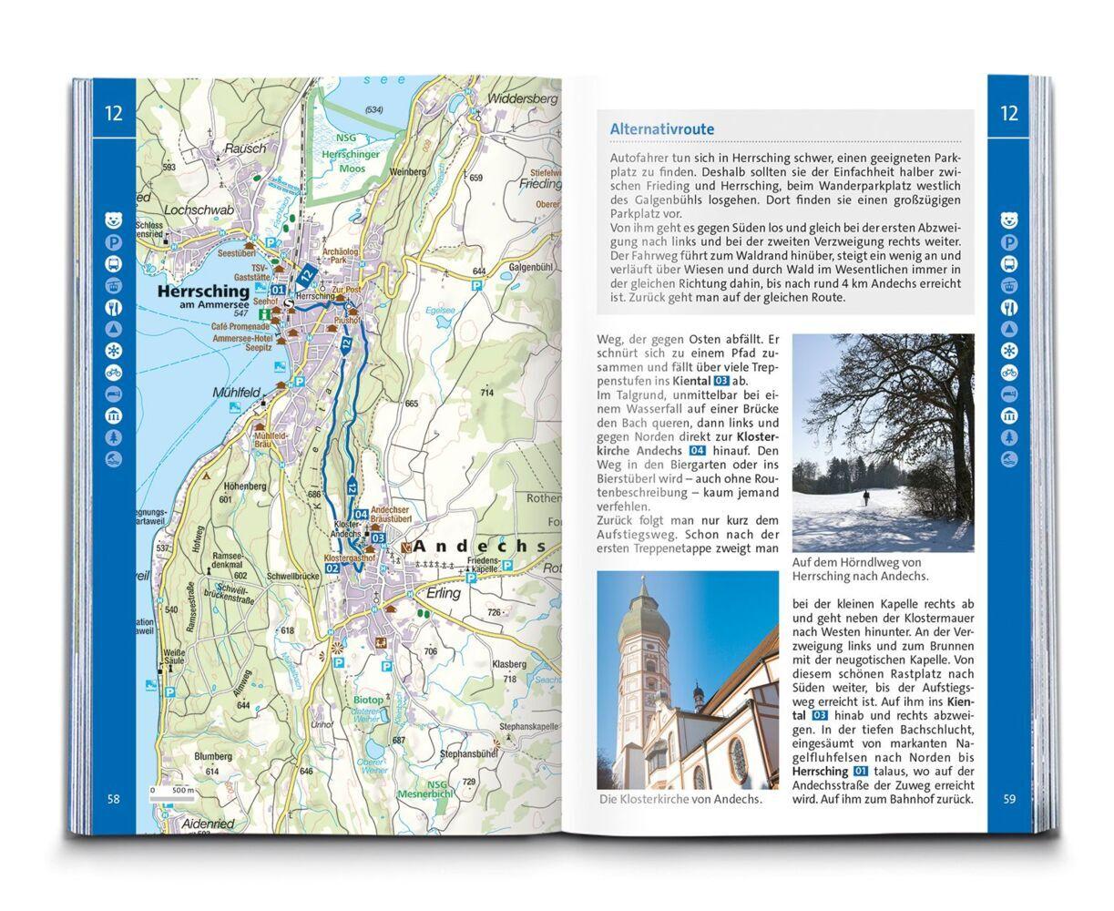 KOMPASS Wanderführer Pfaffenwinkel, Fünfseenland, Starnberger See, Ammersee, 60 Touren mit Extra-Tourenkarte
