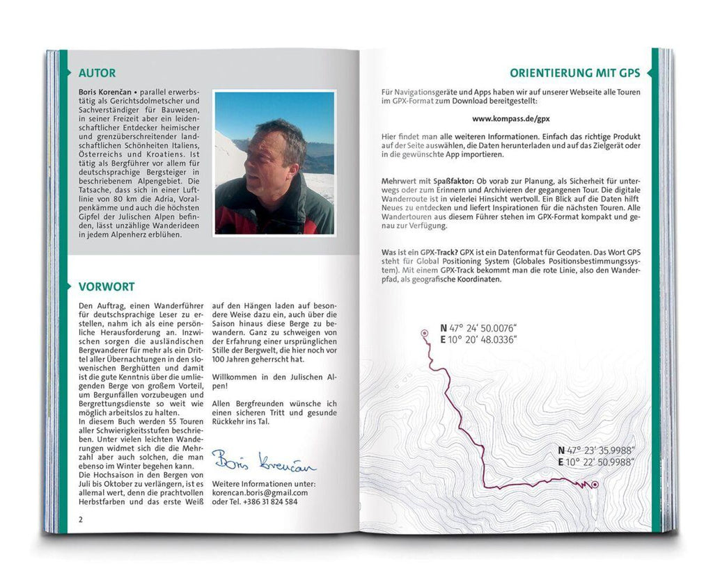 KOMPASS Wanderführer Julische Alpen, 55 Touren mit Extra-Tourenkarte