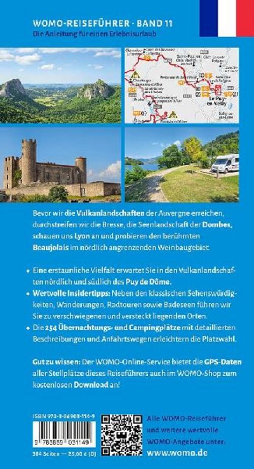 Entdeckertouren mit dem Wohnmobil Auvergne, Bresse, Beaujolais, Lyon
