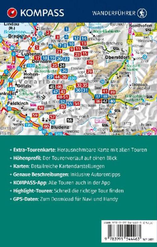 KOMPASS Wanderführer Bregenzerwald und Großes Walsertal, 60 Touren mit Extra-Tourenkarte