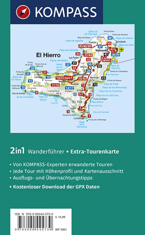 KOMPASS Wanderführer El Hierro, 50 Touren