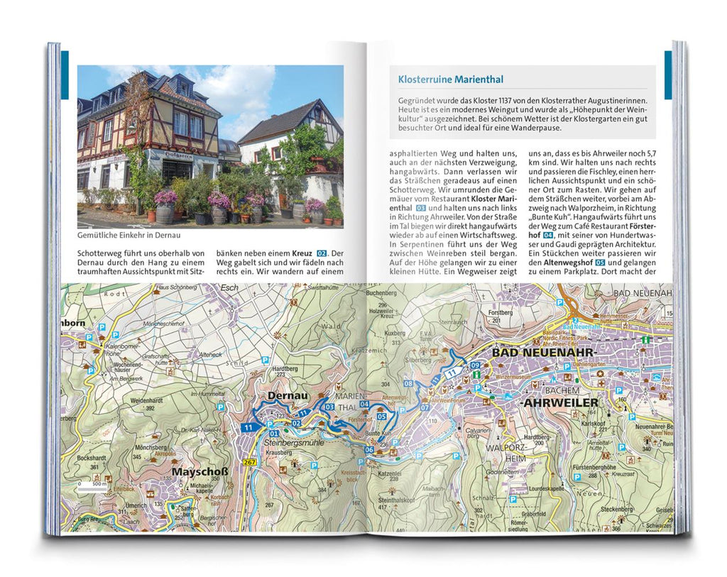 KOMPASS Wanderführer Ahrsteig mit Rotweinwanderweg, 30 Touren/Etappen mit Extra-Tourenkarte