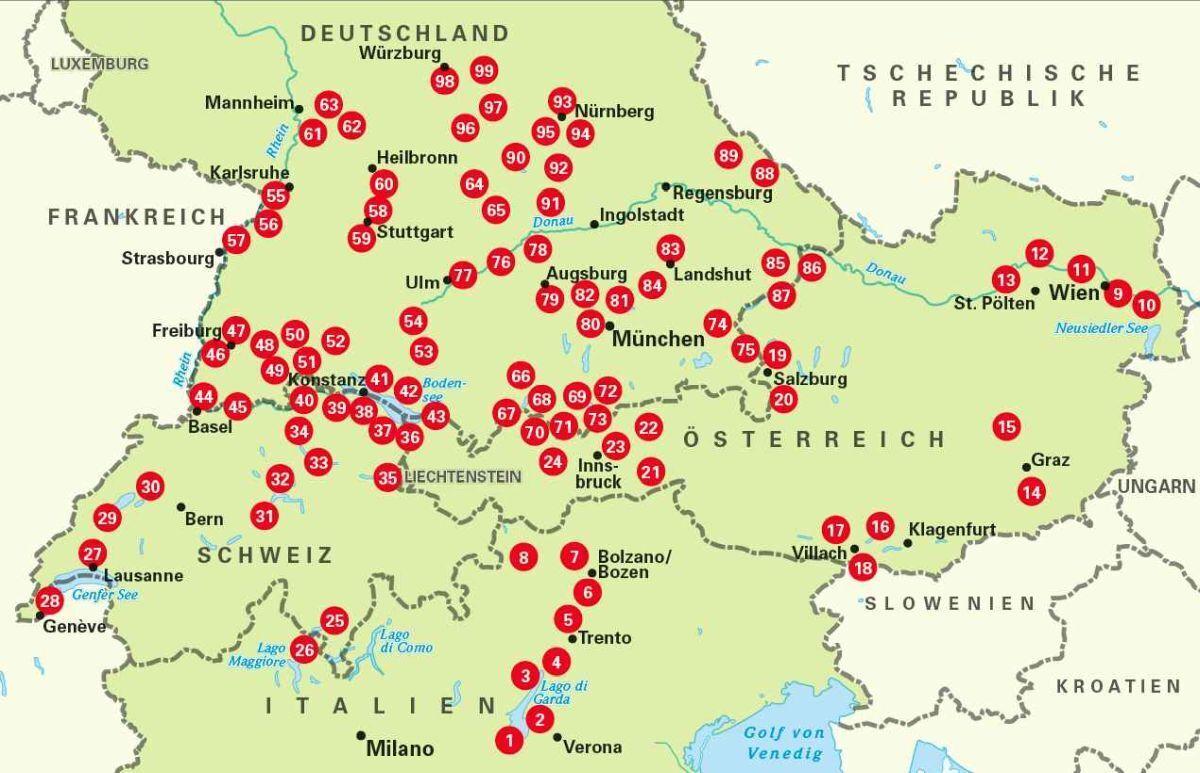 Die 99 schönsten Radtouren für Camper in Süddeutschland, Österreich, Südtirol und der Schweiz