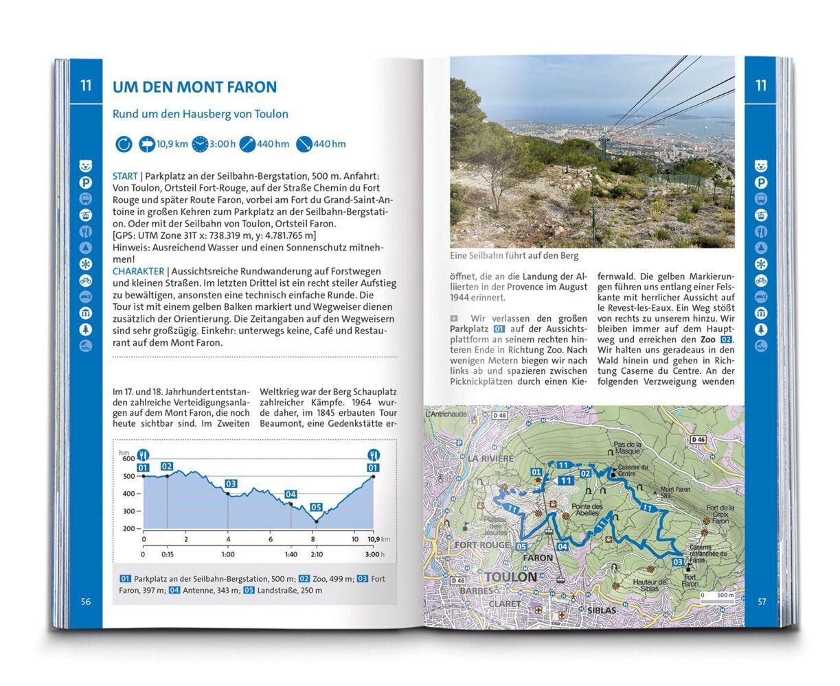 KOMPASS Wanderführer Côte d'Azur, Die schönsten Küsten- und Bergwanderungen, 50 Touren mit Extra-Tourenkarte