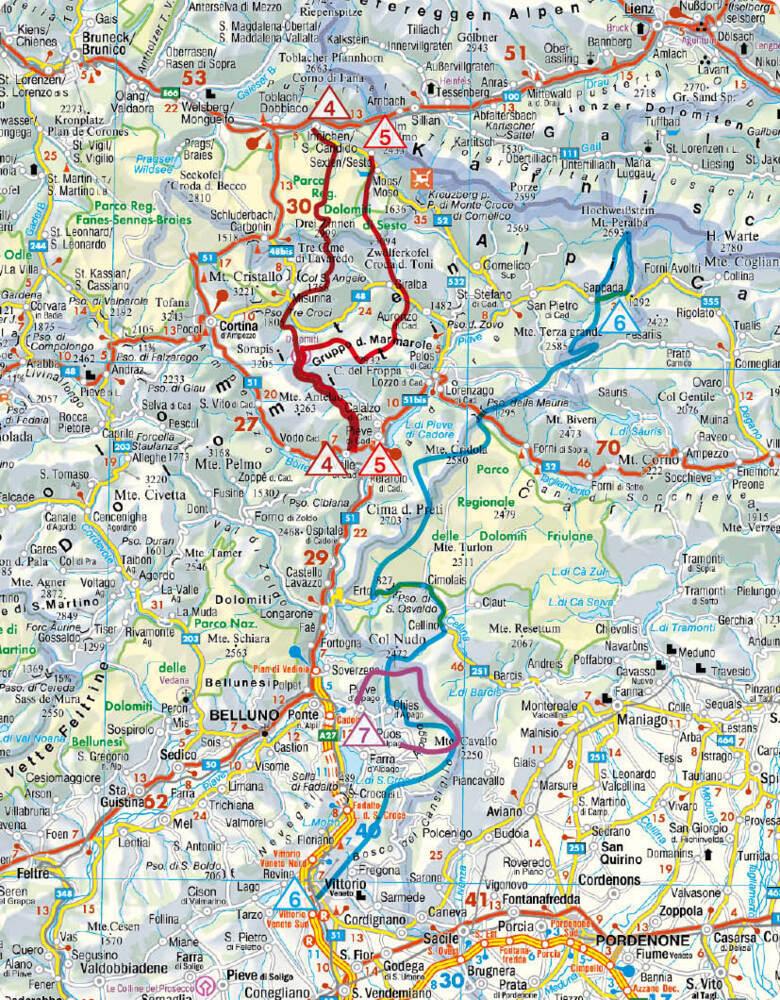 ROTHER Wanderführer Dolomiten Höhenwege 4-7
