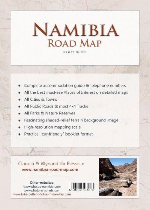 Detaillierte NAMIBIA Reisekarte - NAMIBIA ROAD MAP (1:1.160.000)