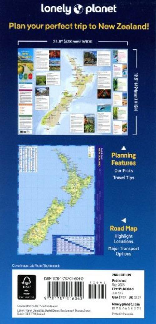 Lonely Planet New Zealand Planning Map