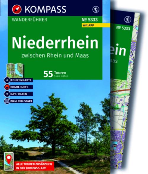 KOMPASS Wanderführer Niederrhein, zwischen Rhein und Maas, 55 Touren mit Extra-Tourenkarte