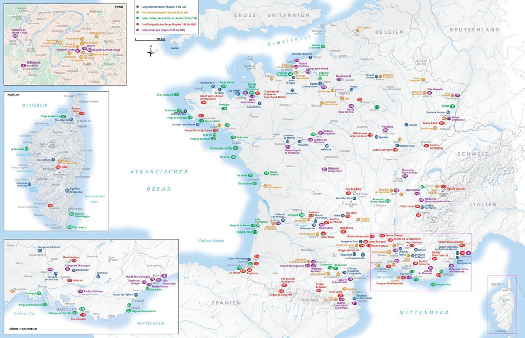 In 225 Reisen durch Frankreich