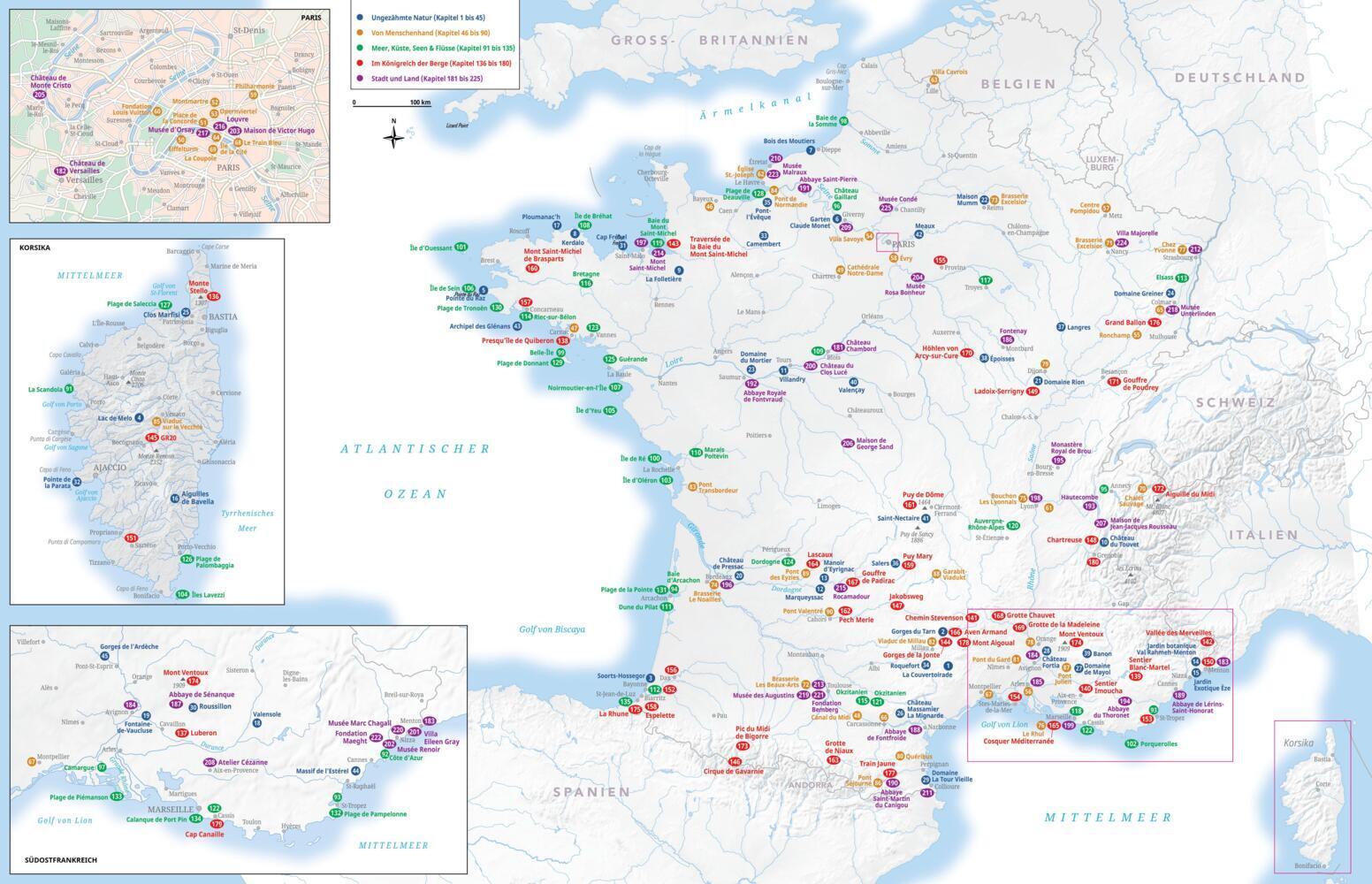 In 225 Reisen durch Frankreich