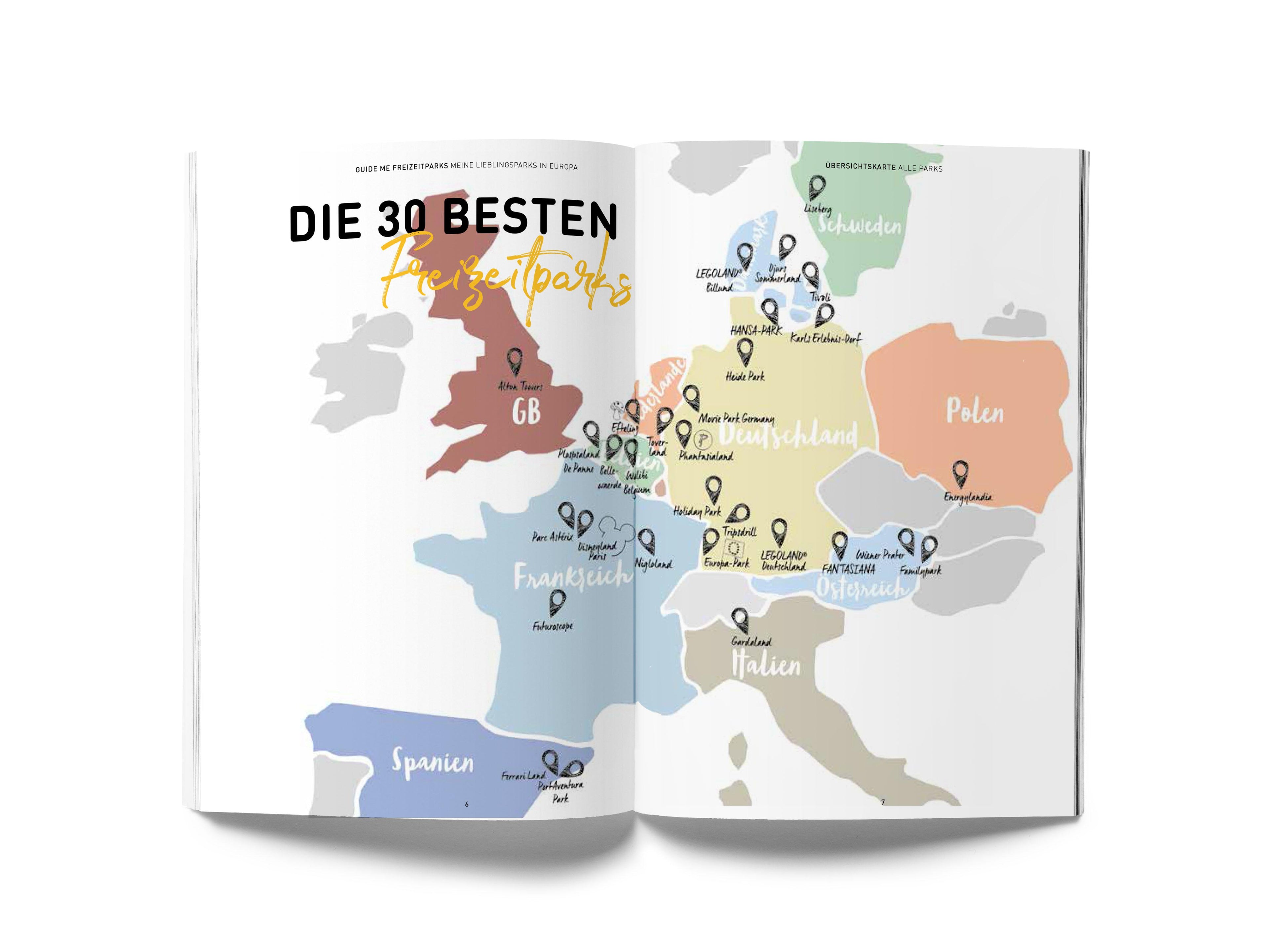 GuideMe Reiseführer \"Die 30 besten Freizeitparks Europas\"