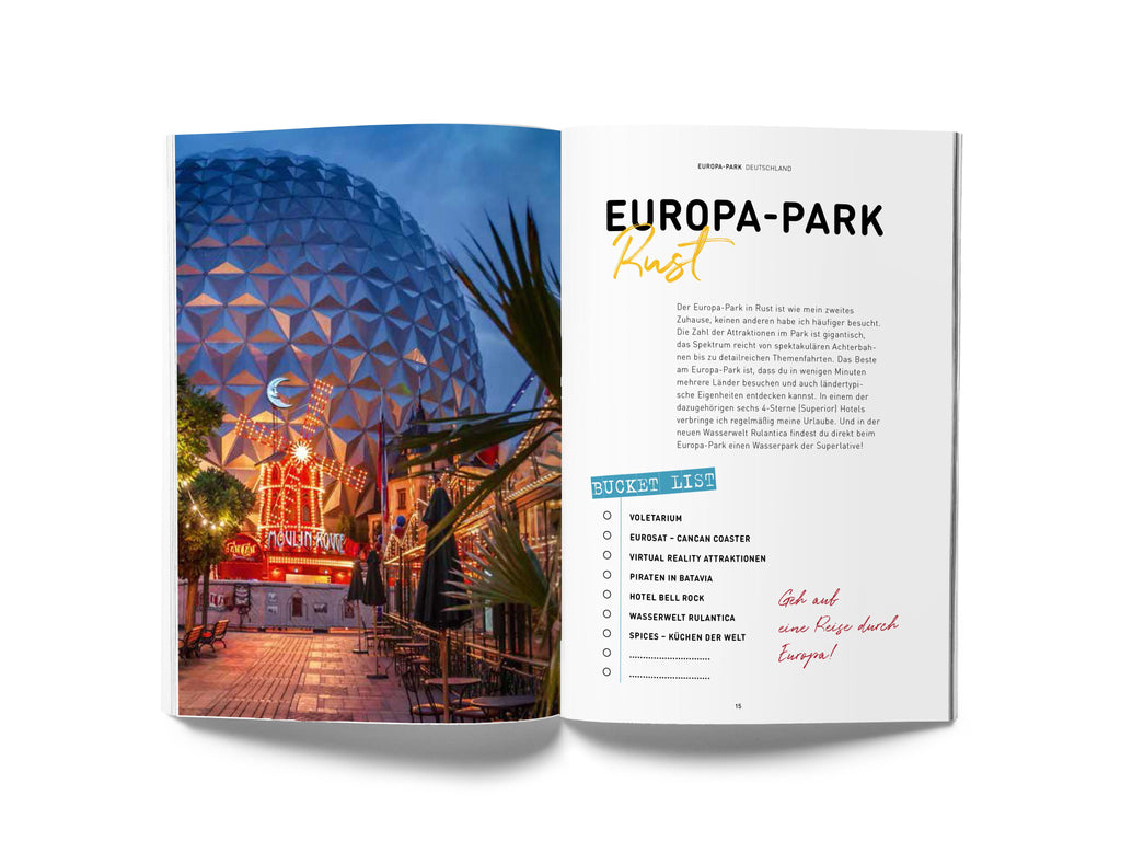 GuideMe Reiseführer \"Die 30 besten Freizeitparks Europas\"