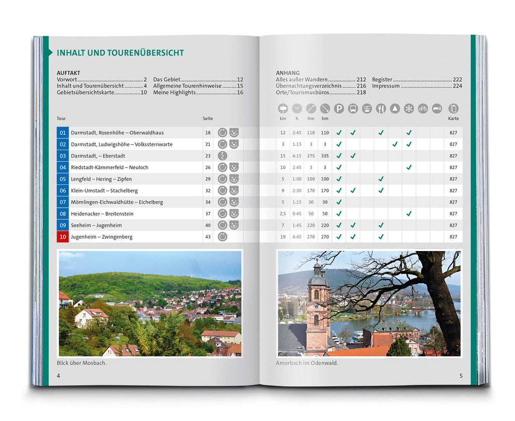 KOMPASS Wanderführer Odenwald, 60 Touren mit Extra-Tourenkarte
