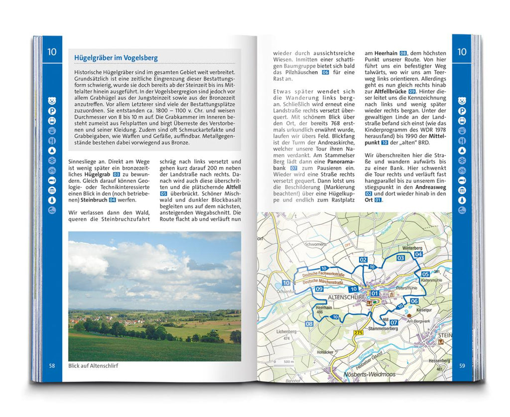 KOMPASS Wanderführer Vogelsberg-Wetterau, 55 Touren mit Extra-Tourenkarte