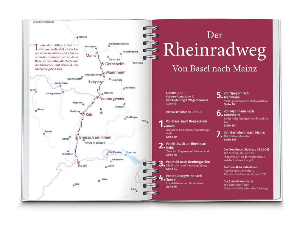 KOMPASS Radreiseführer Rheinradweg von Basel bis Mainz
