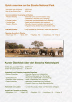 ETOSCHA KARTE (Etosha National Park, Namibia) mit Fotogalerie