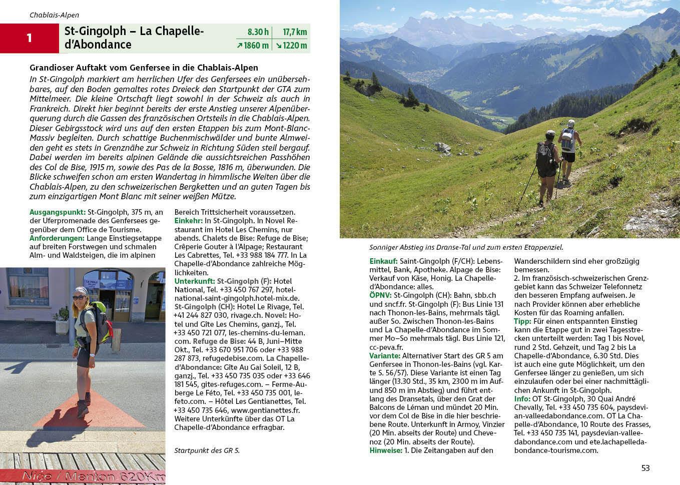 ROTHER Wanderführer Alpenüberquerung GR 5: Genfersee - Mittelmeer