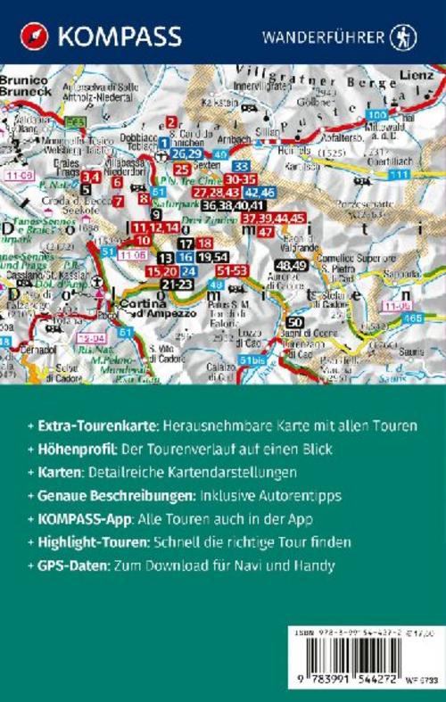 KOMPASS Wanderführer Sextner Dolomiten, Naturpark Drei Zinnen - Herausragende Dolomiten, 50 Touren mit Extra-Tourenkarte