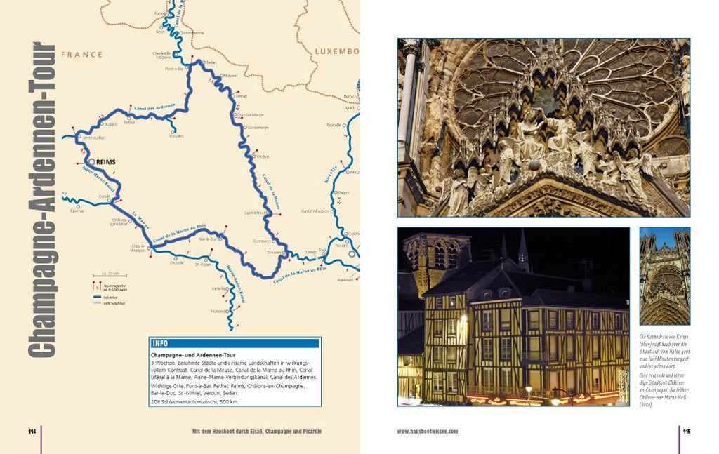 Mit dem Hausboot durch Elsass, Champagne/Ardennen und Picardie