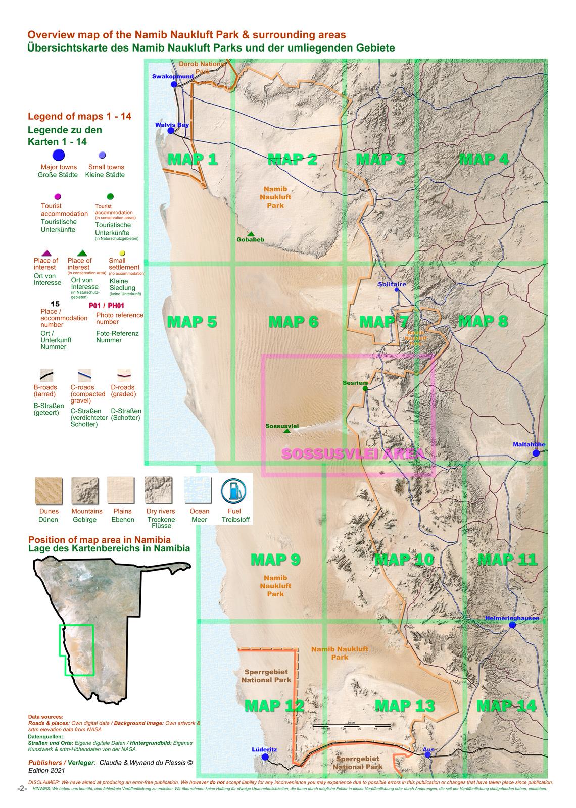 Das komplette Kartenset NAMIBIA (3-teilig)