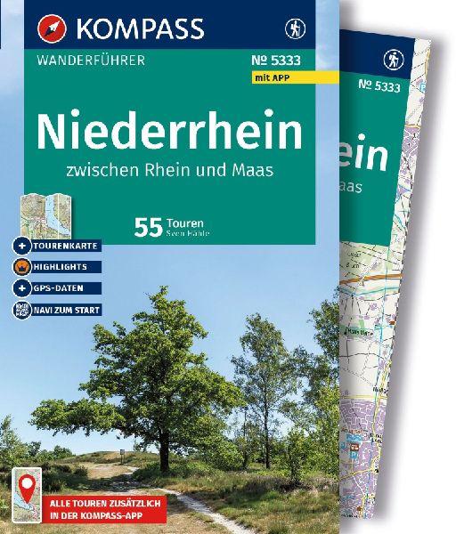 KOMPASS Wanderführer Niederrhein, zwischen Rhein und Maas, 55 Touren mit Extra-Tourenkarte
