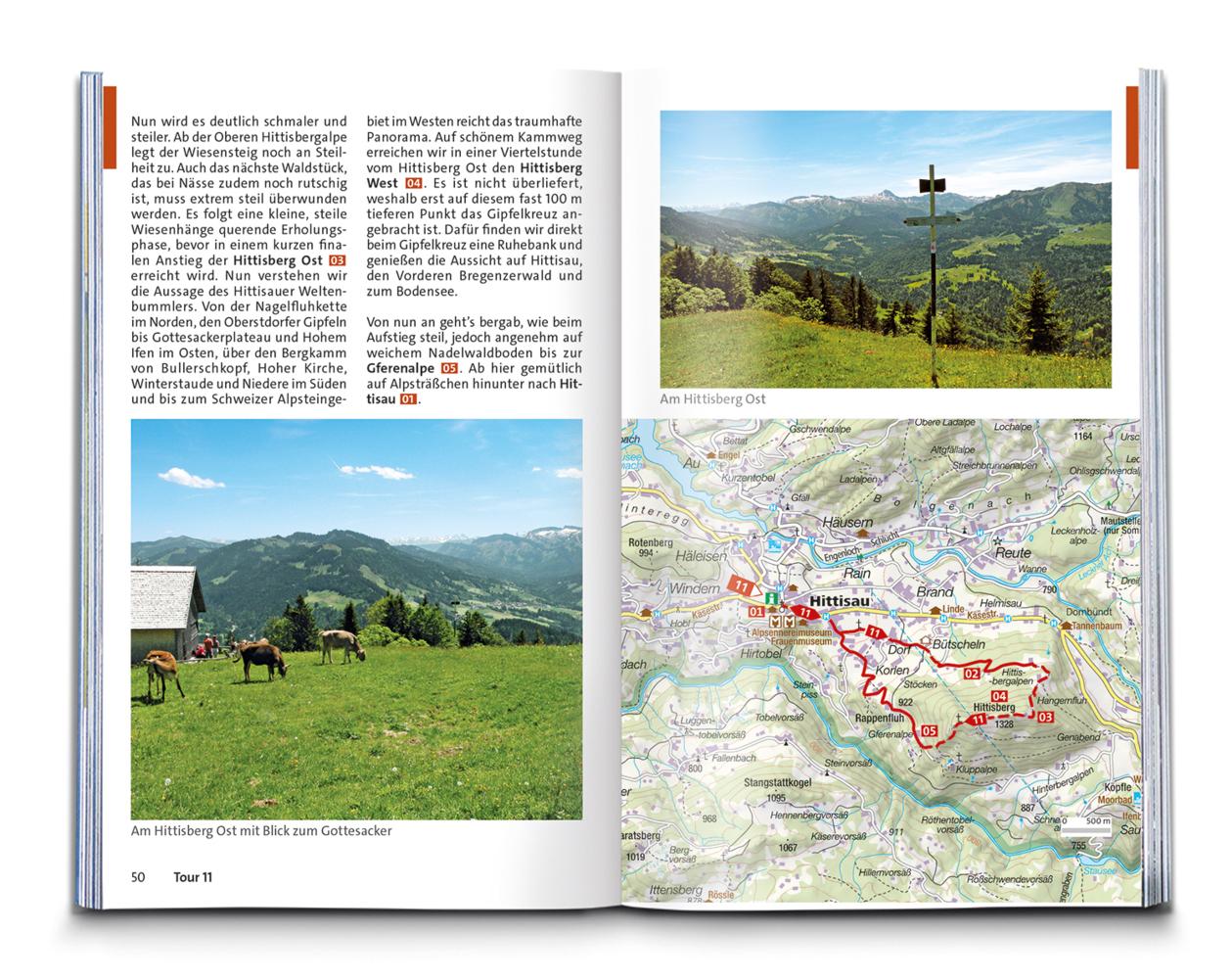 KOMPASS Wanderführer Bregenzerwald und Großes Walsertal, 60 Touren mit Extra-Tourenkarte