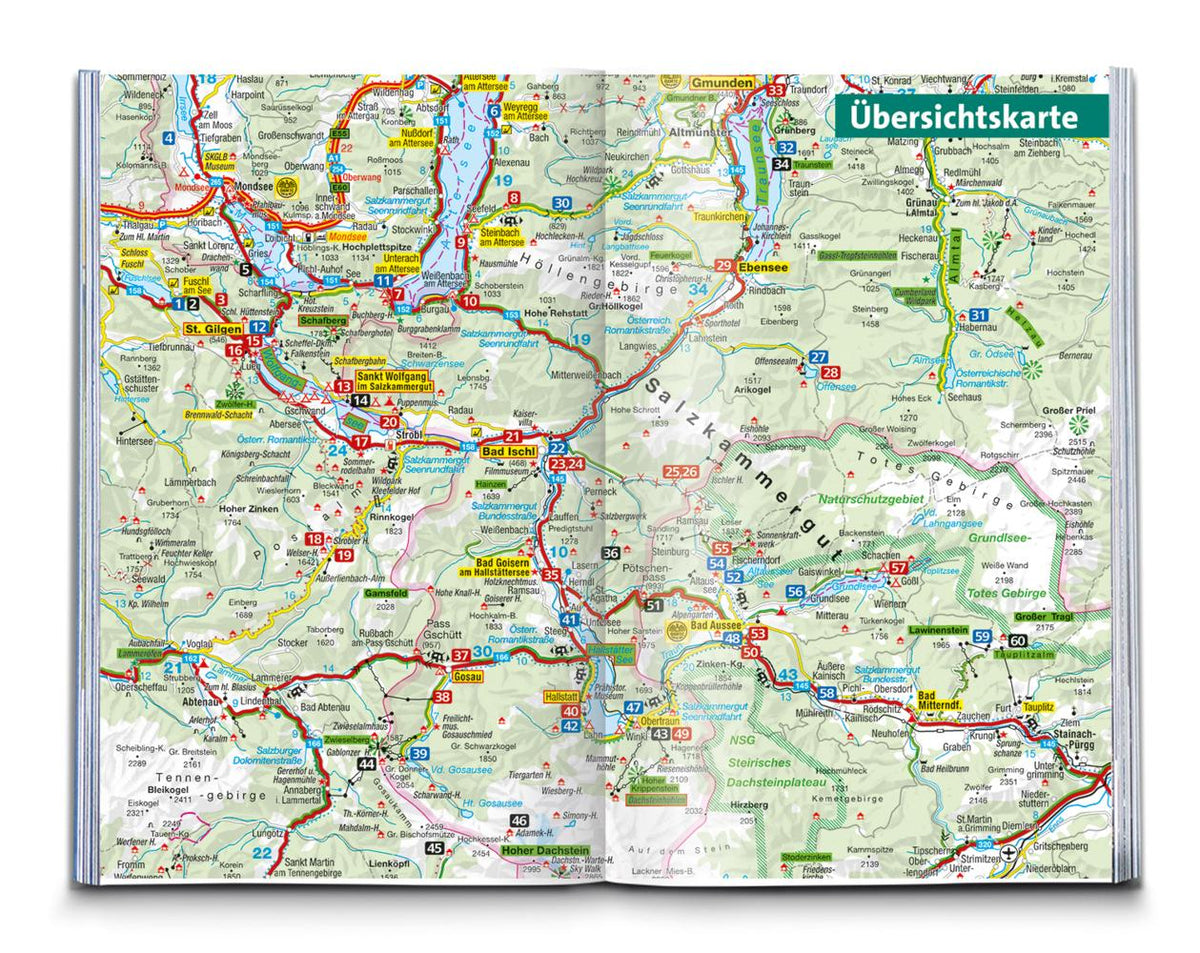 KOMPASS Wanderführer Salzkammergut, 60 Touren mit Extra-Tourenkarte