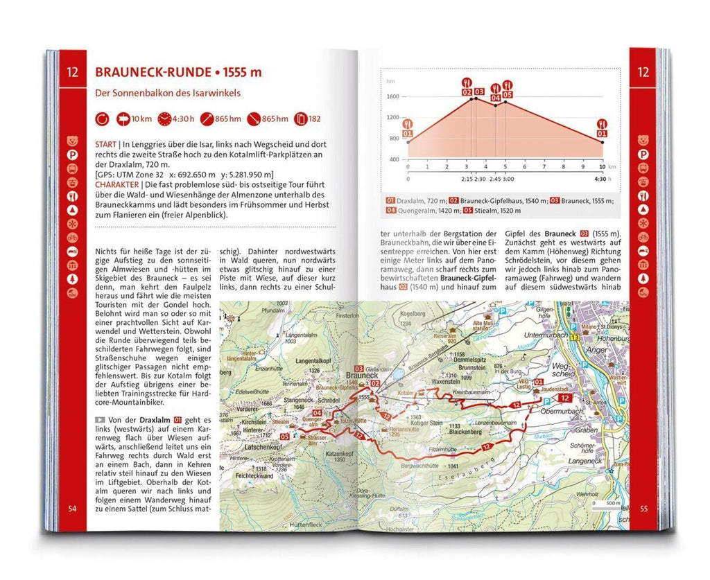 KOMPASS Wanderführer Isarwinkel, Bad Tölz, Lenggries, Walchensee, 60 Touren mit Extra-Tourenkarte