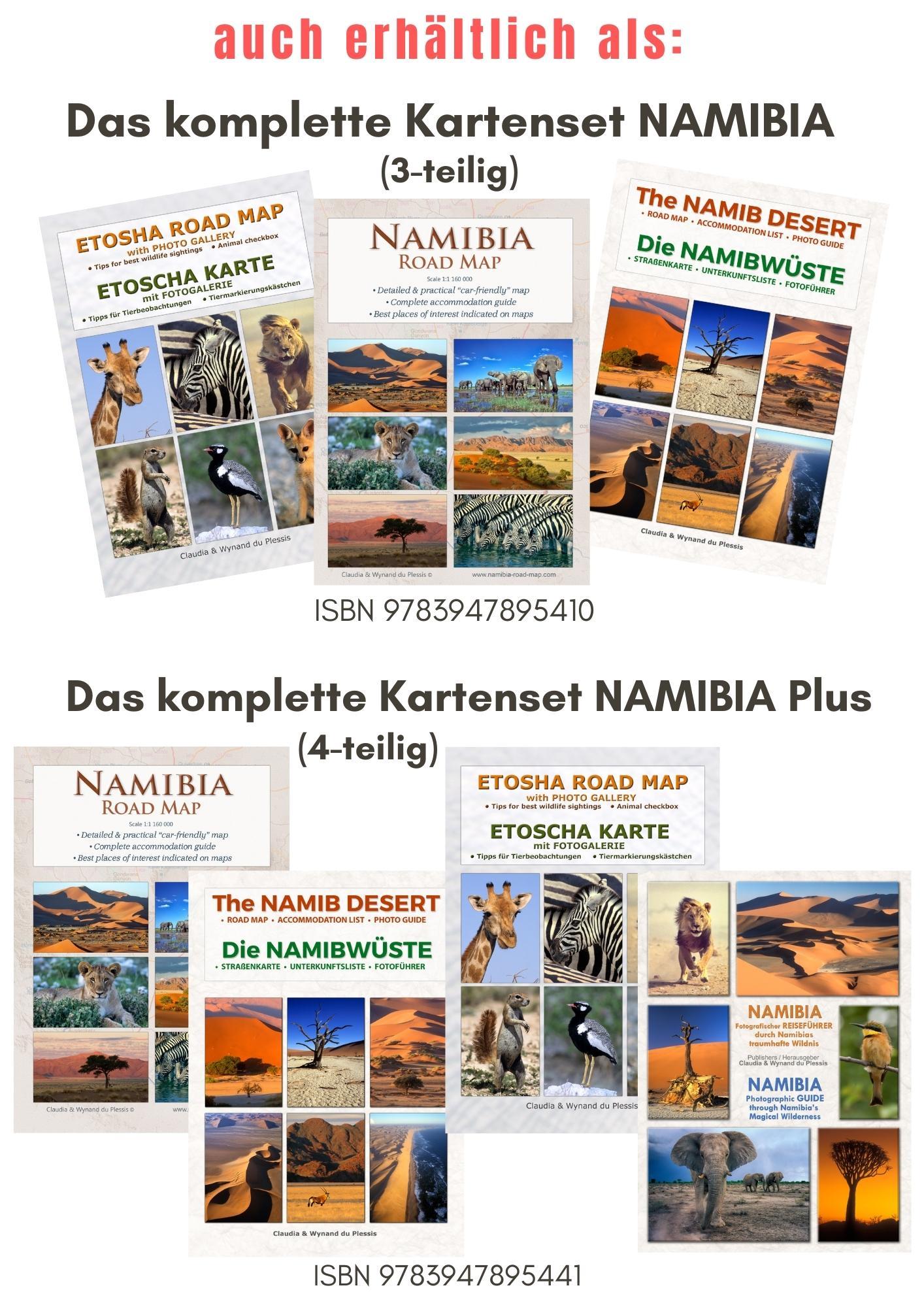 ETOSCHA KARTE (Etosha National Park, Namibia) mit Fotogalerie