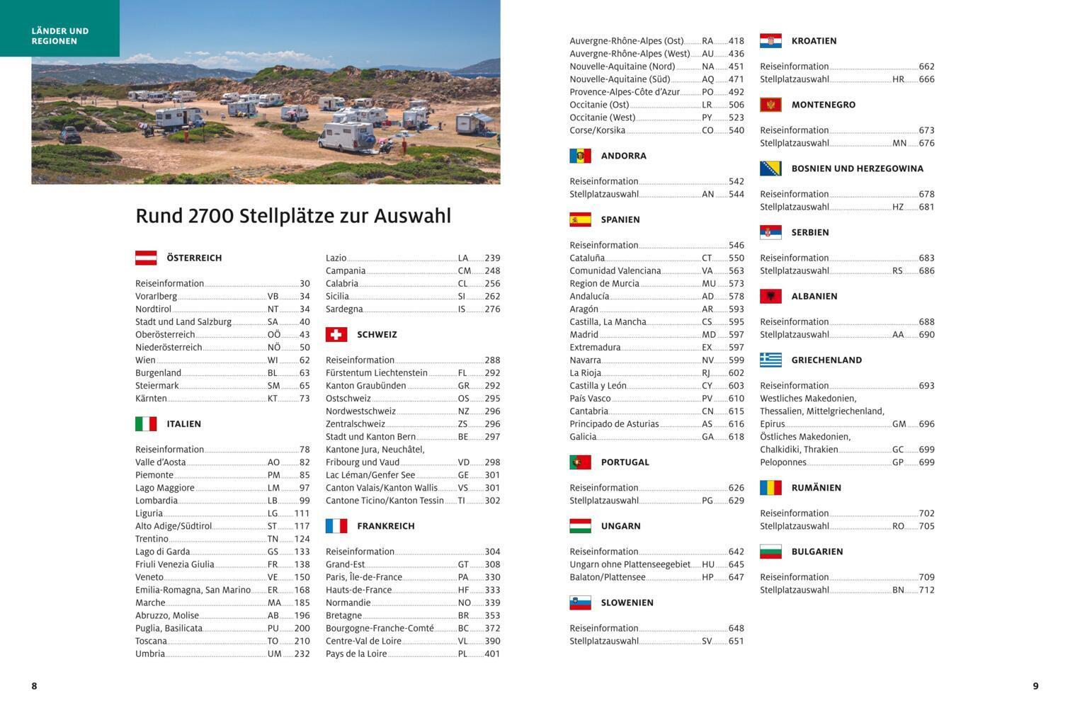 ADAC Stellplatzführer 2025 Deutschland und Europa