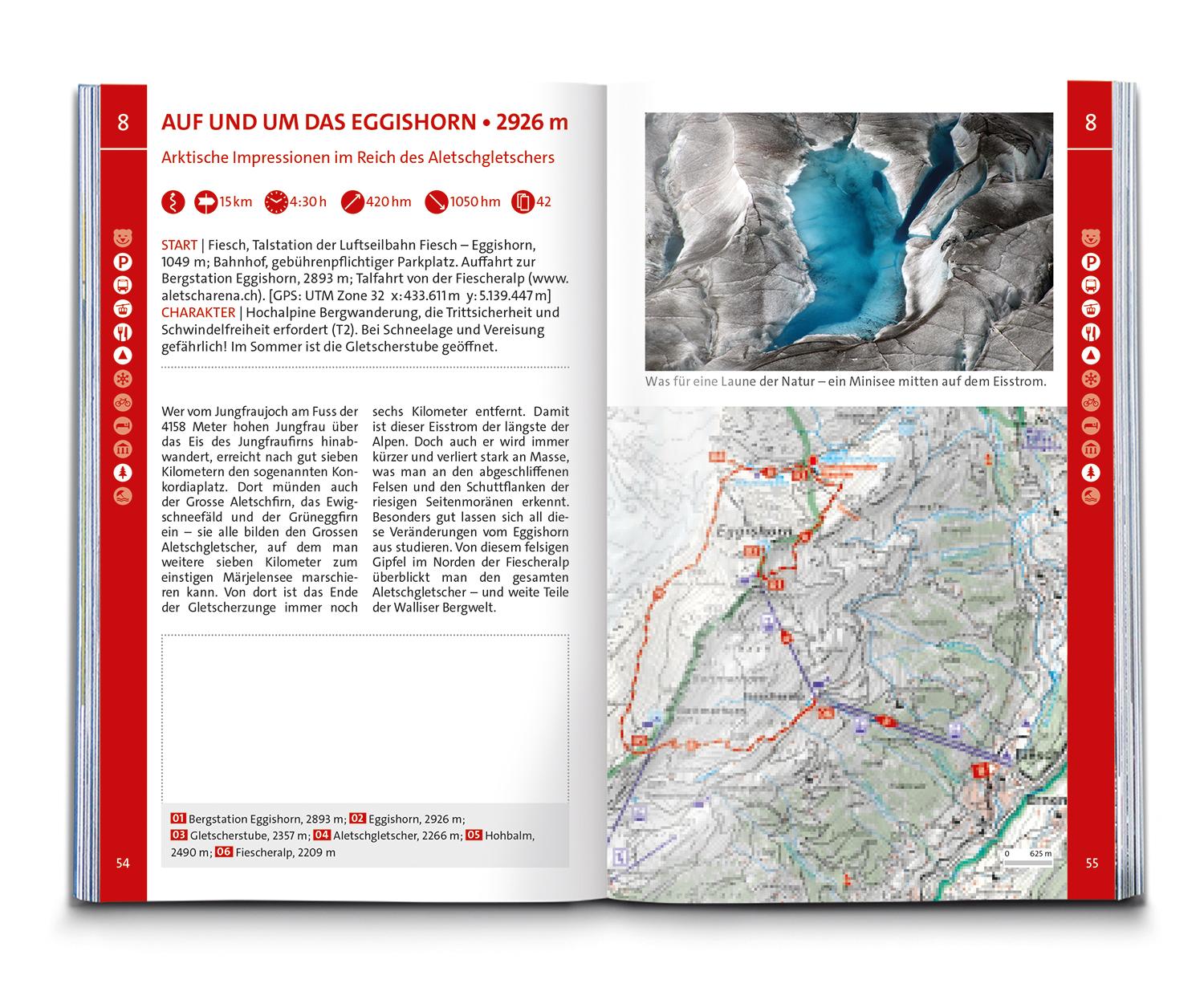 KOMPASS Wanderführer Wallis, 80 Touren mit Extra-Tourenkarte