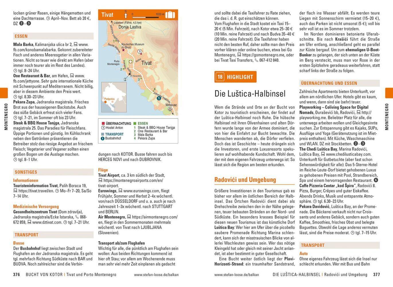 Stefan Loose Reiseführer Balkan, Die Adria-Route. Slowenien, Kroatien, Bosnien und Herzegowina, Montenegro, Albanien