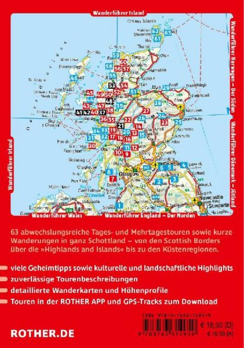 ROTHER Wanderführer Schottland. 63 Tages- und Mehrtageswanderungen an den Küsten und in den Highlands