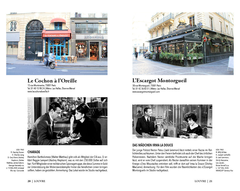 PARISer Cafés, Restaurants, Hotels im Film